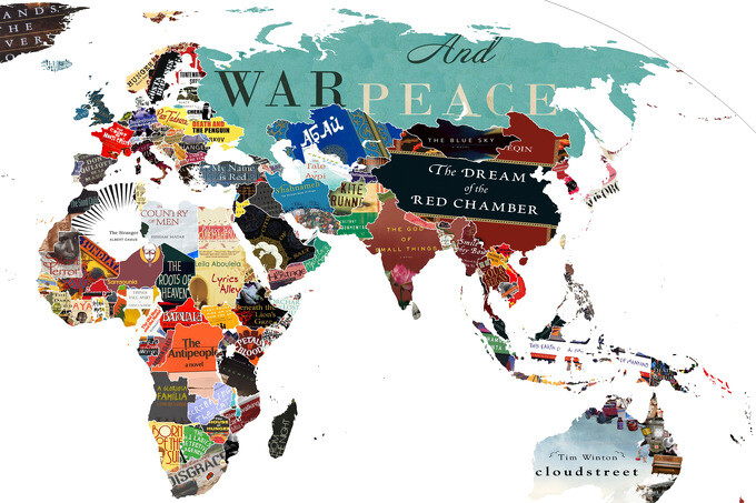 Опубликована карта самых влиятельных книг мира