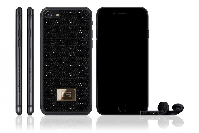 iPhone 7 инкрустировали черными бриллиантами
