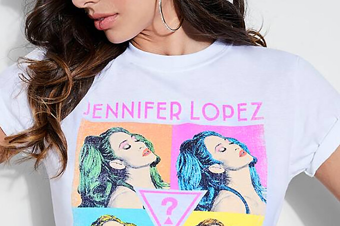 Jennifer lopez guess t shirt sale