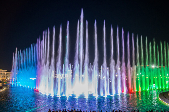 Обновленный музыкальный фонтан в Tashkent city