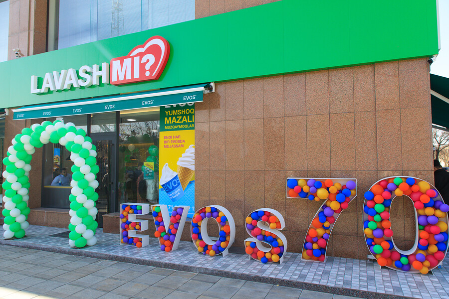 В Ташкенте открылся семидесятый юбилейный ресторан сети EVOS