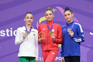 O'zbekistonlik badiiy gimnastikachilar ilk bor jahon chempionatida shohsupaga koʻtarilishdi