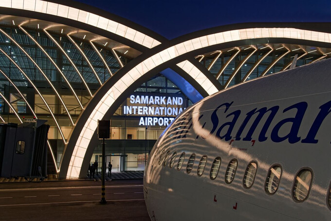 Первый борт авиакомпании Air Samarkand встретили ​​в аэропорту Самарканда
