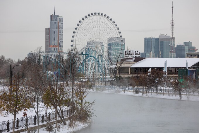 Снег и заморозки: как выглядит Ташкент зимой 2023