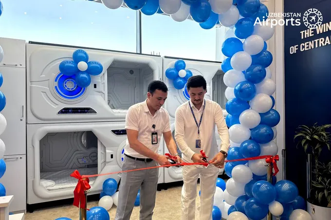 Toshkent xalqaro aeroportida kapsula mehmonxonasi ochildi