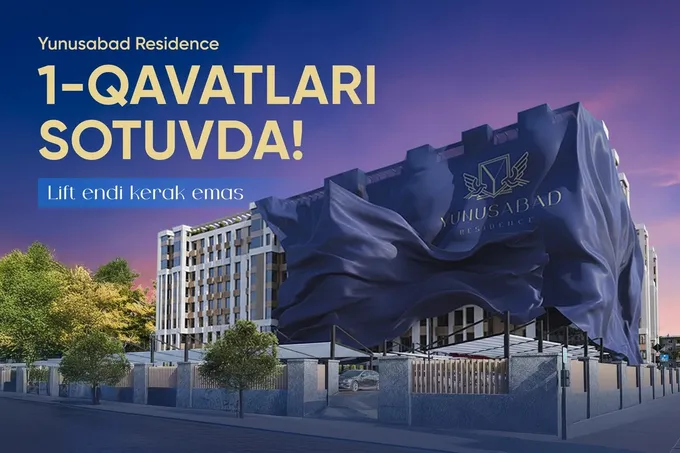 Yunusabad Residence’da birinchi qavatlar sotuvi boshlandi