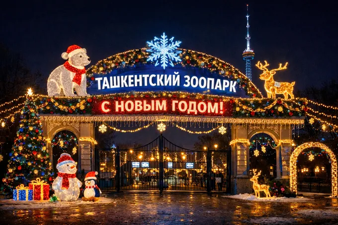 Ташкентский зоопарк напомнил, что работает без выходных — в том числе 1 января