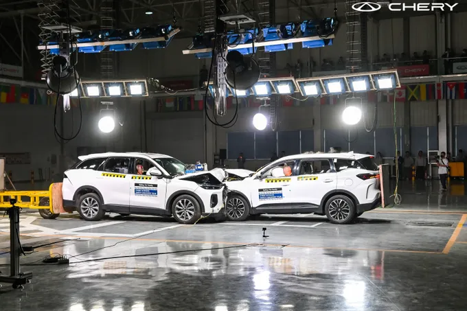 Глобальный краш-тест Chery Tiggo 9: проверка безопасности сложным тройным столкновением