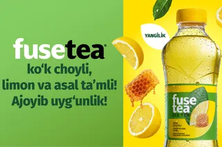 Fuse Tea выпустил новый вкус: зеленый чай с лимоном и медом в Узбекистане