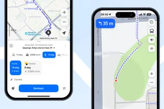 Yandex Maps yo‘lda daraxtlar va soya ko‘proq bo‘lgan yo‘nalishni taklif qiladi